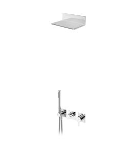 Bruma Lusa Zestaw natryskowy podtynkowy z natryskiem kaskadowym Chrom 1015881CR