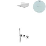 Bruma Lusa Zestaw natryskowy podtynkowy z natryskiem kaskadowym Pure White 1015881PW