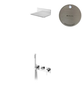 Bruma Lusa Zestaw natryskowy podtynkowy z natryskiem kaskadowym Morning Mist 1015881MM