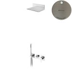 Bruma Lusa Zestaw natryskowy podtynkowy z natryskiem kaskadowym Morning Mist 1015881MM