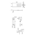 Bruma Lusa Zestaw natryskowy podtynkowy z deszczownicą ścienną Chrom 1014152CR