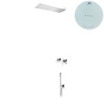 Bruma Lusa Zestaw natryskowy podtynkowy z deszczownicą ścienną Pure White 1014151PW
