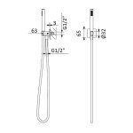 Bruma Lusa Zestaw natryskowy z przyłączem kątowym Night Sky 1455936NS