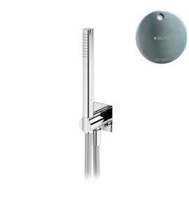 Bruma Lusa Zestaw natryskowy z przyłączem kątowym Satinox 1455936ST