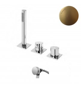 Bruma Lusa Zestaw wannowo-natryskowy 3-otworowa ze słuchawką prysznicową i odpływem Sunrise 1012005SR