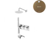 Bruma Lusa Zestaw wannowo-natryskowa podtynkowy z deszczownicą Ø 250 mm Sunset 1874331SS