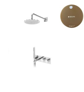 Bruma Lusa Zestaw wannowo-natryskowa podtynkowy z deszczownicą Ø 250 mm Sunset 1873731SS