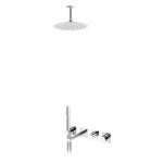 Bruma Lusa Zestaw wannowo-natryskowy podtynkowy z deszczownicą Ø 250 mm Chrom 1013412CR