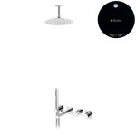 Bruma Lusa Zestaw wannowo-natryskowy podtynkowy z deszczownicą Ø 250 mm Night Sky 1013412NS