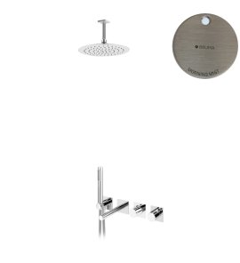 Bruma Lusa Zestaw wannowo-natryskowy podtynkowy z deszczownicą Ø 250 mm Morning Mist 1013412MM