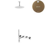 Bruma Lusa Zestaw wannowo-natryskowy podtynkowy z deszczownicą Ø 250 mm Sunset 1013412SS