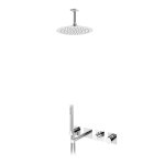 Bruma Lusa Zestaw wannowo-natryskowy podtynkowy z deszczownicą Ø 250 mm Chrom 1013411CR