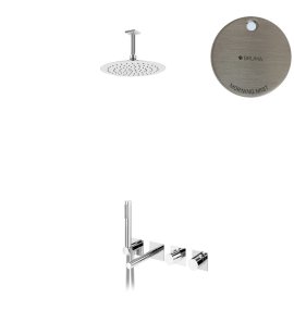 Bruma Lusa Zestaw wannowo-natryskowy podtynkowy z deszczownicą Ø 250 mm Morning Mist 1013411MM