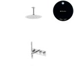 Bruma Lusa Zestaw wannowo-natryskowy podtynkowy z deszczownicą Ø 250 mm Night Sky 1873801NS