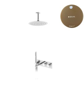 Bruma Lusa Zestaw wannowo-natryskowy podtynkowy z deszczownicą Ø 250 mm Sunset 1873801SS
