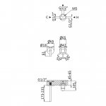 Bruma Lusitano Bateria umywalkowa 2-otworowa Podtynkowa 170 mm Pure white 1078501PW