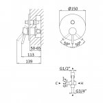 Bruma Lusitano Bateria wannowo-natryskowa Podtynkowa Night sky 1071301NS W MAGAZYNIE !!!