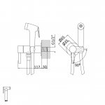 Bruma Lusitano Bidetka z zaworem otwierającym/słuchawką ABS Chrom 1078701CR