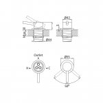 Bruma Lusitano Mieszacz Nablatowy Pure white 1079301PW