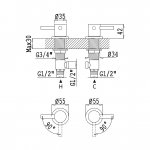 Bruma Lusitano Mieszacze nablatowe Satinox 1079401ST