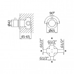 Bruma Lusitano Przełącznik 3-drożny podtynkowy Morning Mist 1071801MM