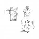Bruma Lusitano Przełącznik 3-drożny podtynkowy Satinox 1071801ST