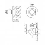 Bruma Lusitano Przełącznik 4-drożny podtynkowy Pure white 1071901PW