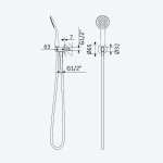 Bruma Lusitano Słuchawka prysznicowa z przyłączem i uchwytem Chrom 1455921CR