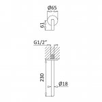 Bruma Lusitano Wylewka podtynkowa 230 mm Satinox 1220015ST