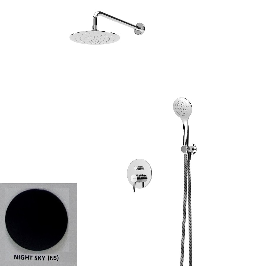 Bruma Lusitano Zestaw natryskowy 230 mm podtynkowy z ramieniem ściennym i słuchawką night sky 1077606NS NA MAGAZYNIE!!