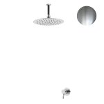 Bruma Lusitano Zestaw natryskowy Ø 250 mm Podtynkowy z ramieniem sufitowym Satinox 1075602ST