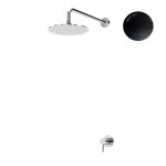 Bruma Lusitano Zestaw natryskowy Ø 250 mm Podtynkowy z ramieniem ściennym Night sky 1077603NS