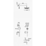 Bruma Lusitano Zestaw natryskowy podtynkowy z deszczownicą ścienna Ø 230 mm i słuchawką prysznicową Night sky 1077501NS