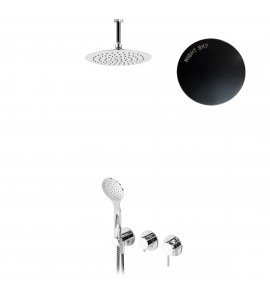 Bruma Lusitano Zestaw natryskowy 250 mm Podtynkowy z ramieniem sufitowym i słuchawką Night sky 1075802NS