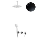 Bruma Lusitano Zestaw natryskowy 200 mm Podtynkowy z ramieniem sufitowym i słuchawką Night sky 1075801NS