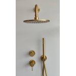    Bruma Lusitano Zestaw prysznicowy podtynkowy z deszczownicą Ø25 z ramieniem ściennym i zestawem słuchawkowym Emotion Sunrise 1075702SR/2