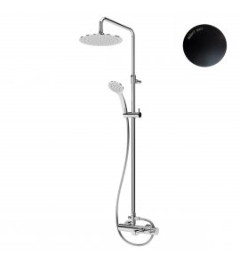 Bruma Lusitano Zestaw wannowo-natryskowy Naścienny Ø 250 mm Night sky 1072607NS