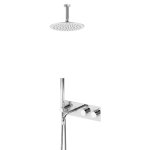 Bruma Lusitano Zestaw wannowo-natryskowy Ø 250 mm Podtynkowy termostatyczny z ramieniem sufitowym Chrom 1383402CR