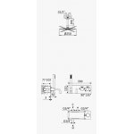 Bruma Lusitano Zestaw wannowo-natryskowy Ø 250 mm Podtynkowy termostatyczny z ramieniem sufitowym Pure white 1383402PW