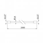 Bruma Lux Wąż prysznicowy 2,00 m Chrom 1456303CR