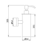 Bruma Maris Dozownik mydła wiszący Chrom 1470019CR W MAGAZYNIE !!!