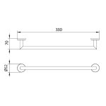 Bruma Maris Wieszak na ręcznik 300 mm Chrom 1770003CR W MAGAZYNIE !!!