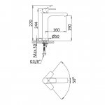Bruma Nautic Bateria umywalkowa jednootworowa z korkiem Click-Clack Chrom 1812131CR