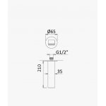 Bruma Nautic Wylewka ścienna 210 mm Pure White 1569420PW