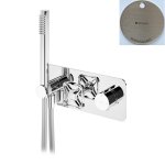 Bruma Navy Bateria natryskowa podtynkowa termostatyczna z zestawem natryskowym Morning Mist 1902031MM