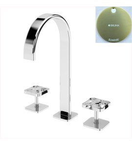 Bruma Navy Bateria umywalkowa 3-otworowa z korkiem Click-Clack Sunrise 1902511SR