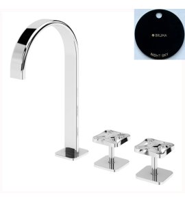 Bruma Navy Bateria umywalkowa 3-otworowa z korkiem Click-Clack Night Sky 1902611NS
