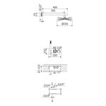 Bruma Navy Zestaw natryskowy termostatyczny z deszczownicą ścienną Ø 250 mm i słuchawką prysznicową Sunset 1907821SS