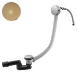 Bruma Odpływ wannowy klik-klak z napełnianiem przez przelew i syfonem Gold 24kt/Or 24kt 1610006OR