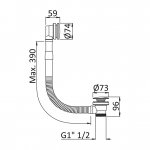 Bruma Escoamento Odpływ wannowy z systemem przelewowym Sunrise 1610008SR